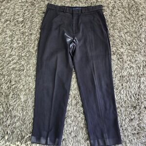 Polo Golf Ralph Lauren Mens 34x30 Navy Blue Cotton Nylon Chino Pants Flat Front